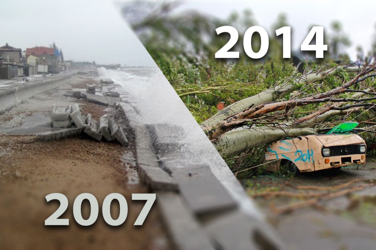 155 затоплених будинків у 2007-му та 8000 повалених дерев у 2014-му. Згадуємо ті самі осінні шторми в Бердянську